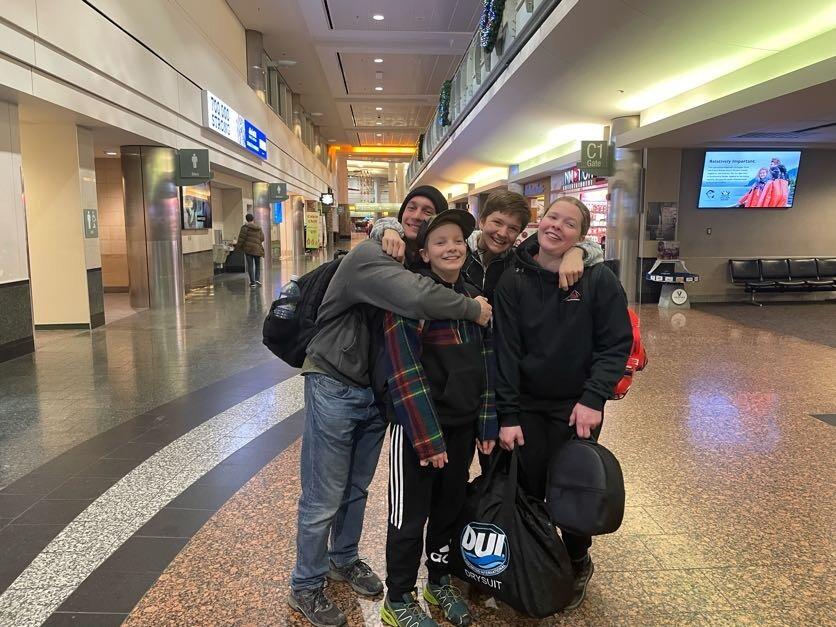 Ben went to Alaska for the first time and then met the family in California