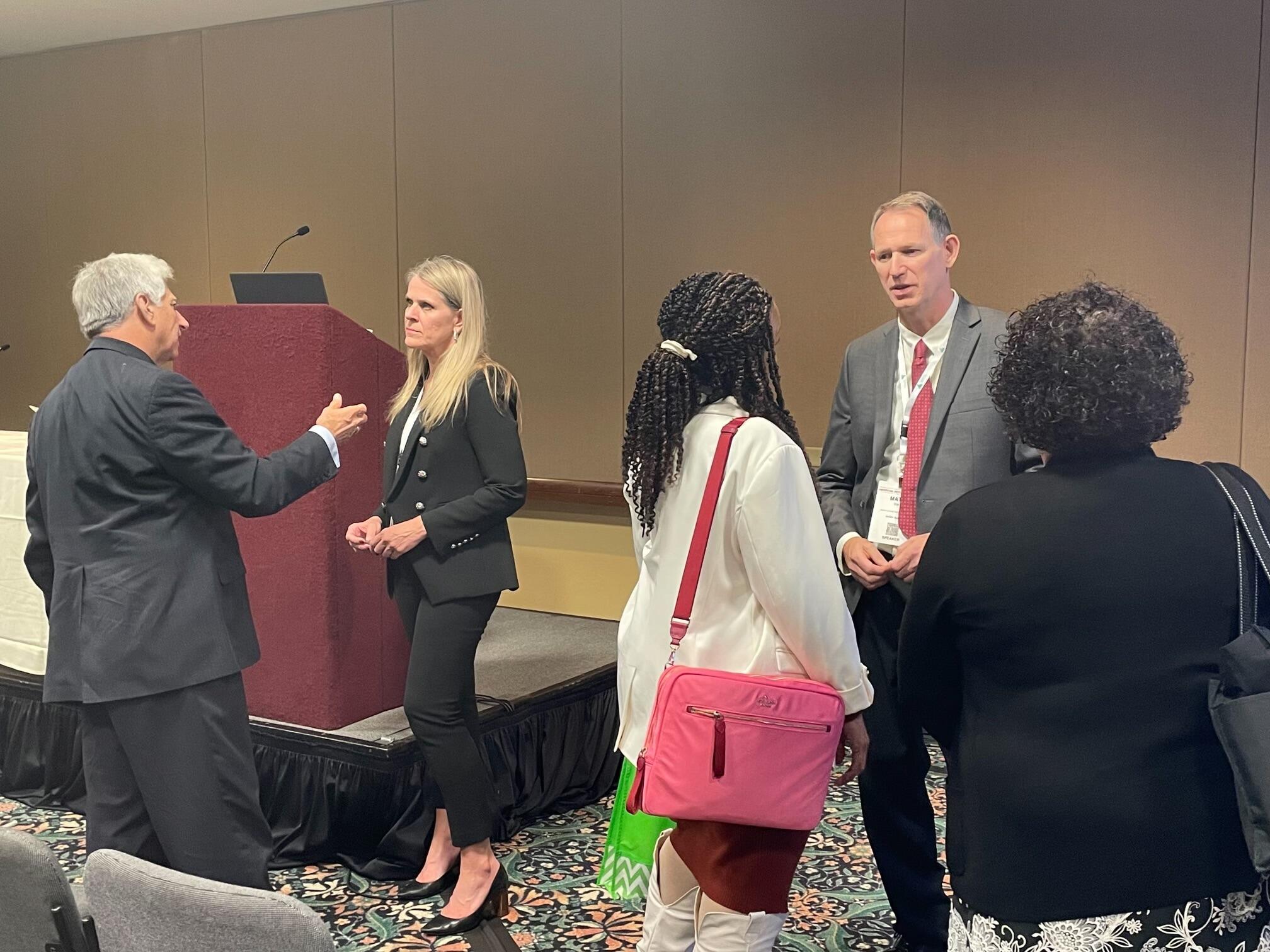 We co-presented at a healthcare conference, trying to act like we weren't totally smitten with each other.