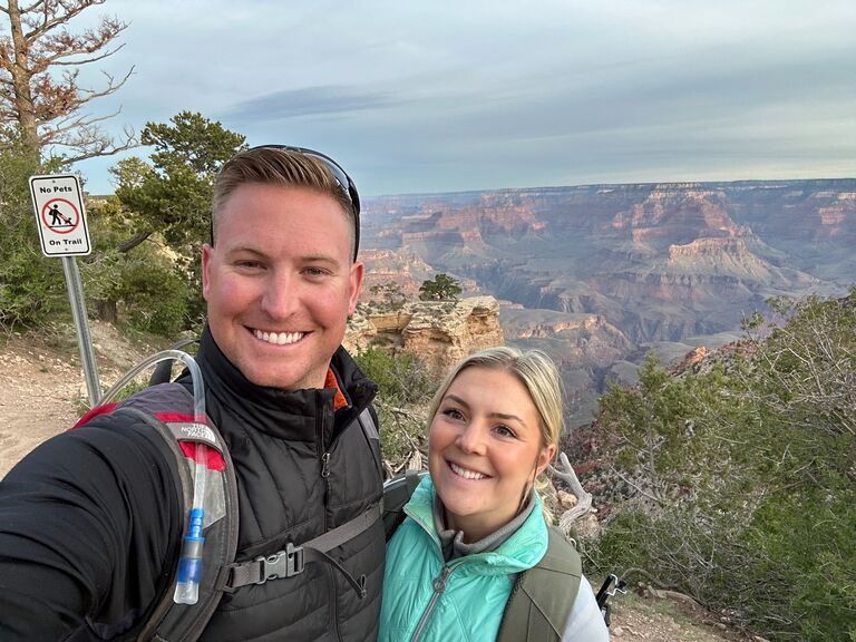 We go on a trip out west, hitting up Las Vegas, Zion National Park, the Grand Canyon, and Phoenix, AZ. 

Pictured here as we start our hike to the bottom of the grand canyon at 6AM...coming all the way back up the other side in 9.5 hours! Truly one of the hardest things we've ever done!!