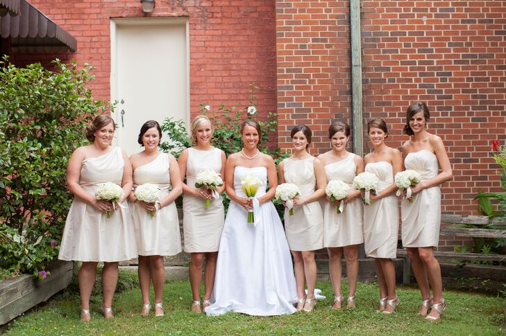 champagne bridesmaid dresses short