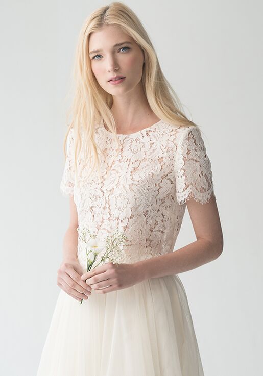 ivory lace top bridesmaid