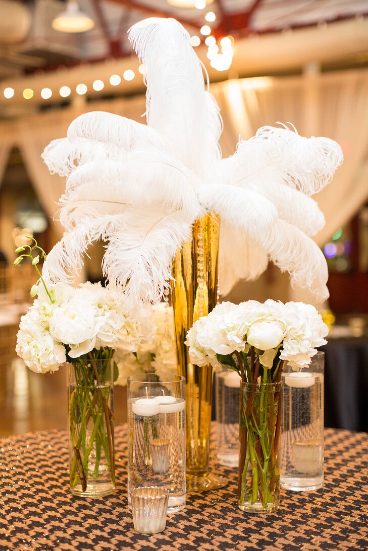 white feather arrangements