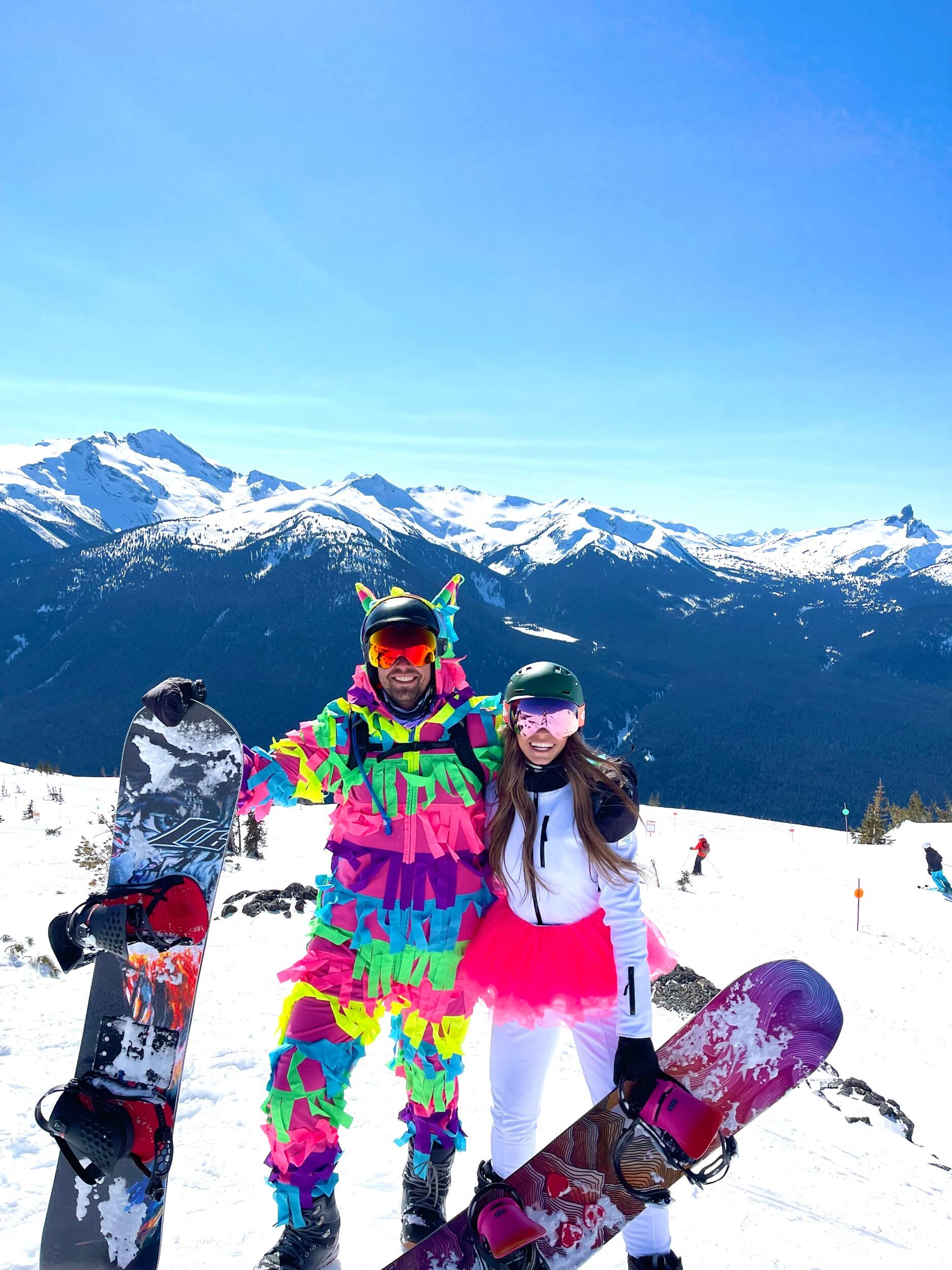 In the PNW, snowboard season is serious business. Corbin flies down the slopes while Doina, tutu and all, just tries to stay upright.