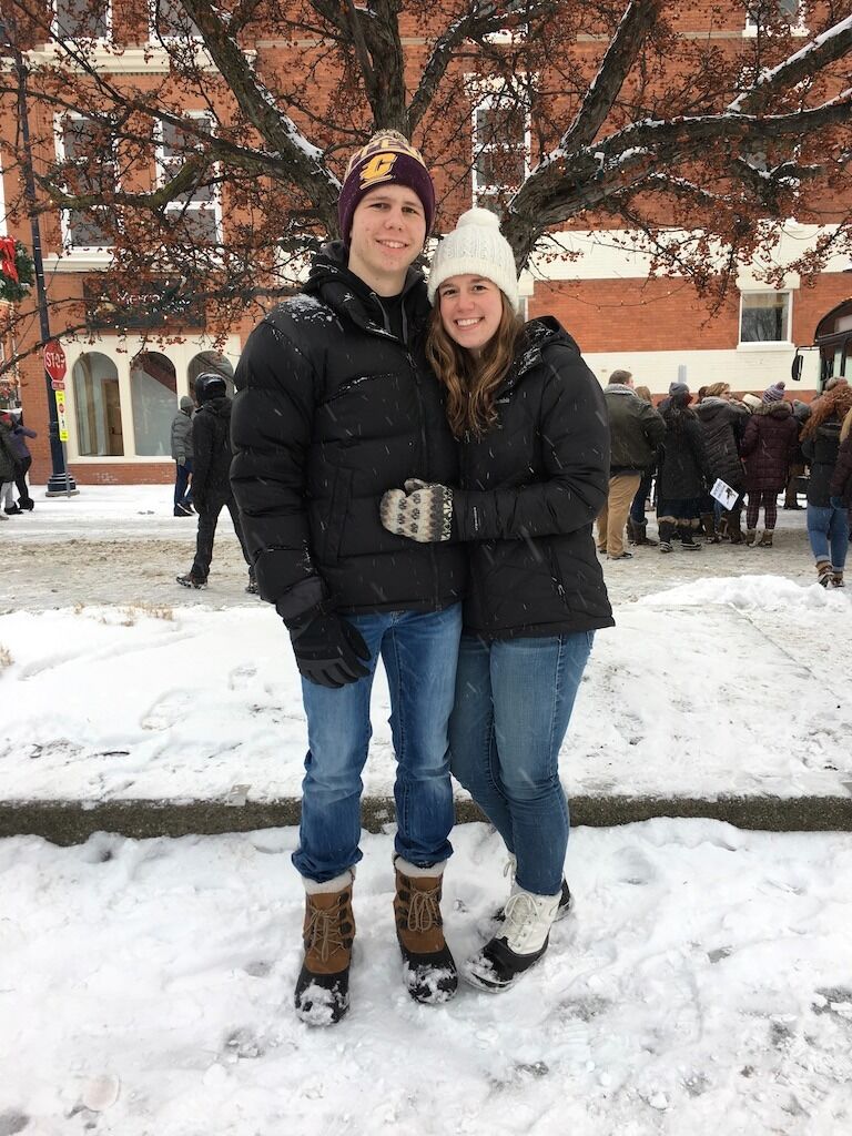 After meeting through basketball the previous semester, Ben and I started seeing one another after Christmas break our freshman year of college.