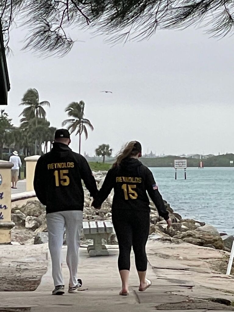 Quick break in-between games. We had to go see the beach even though it was cold.
