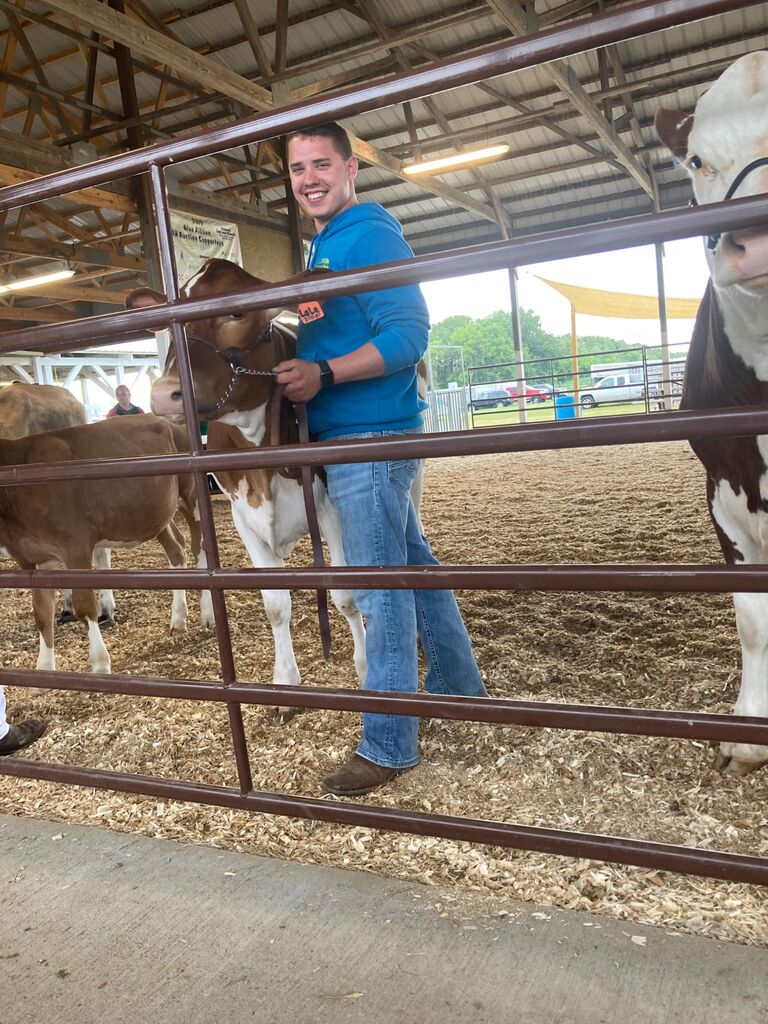First Morrison County Fair together, Sean even showed a cow for the first time!