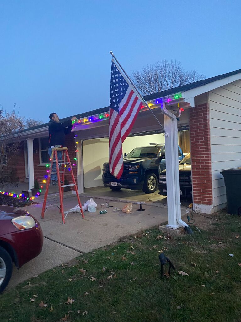 Decorating the new house for Christmas for the first time