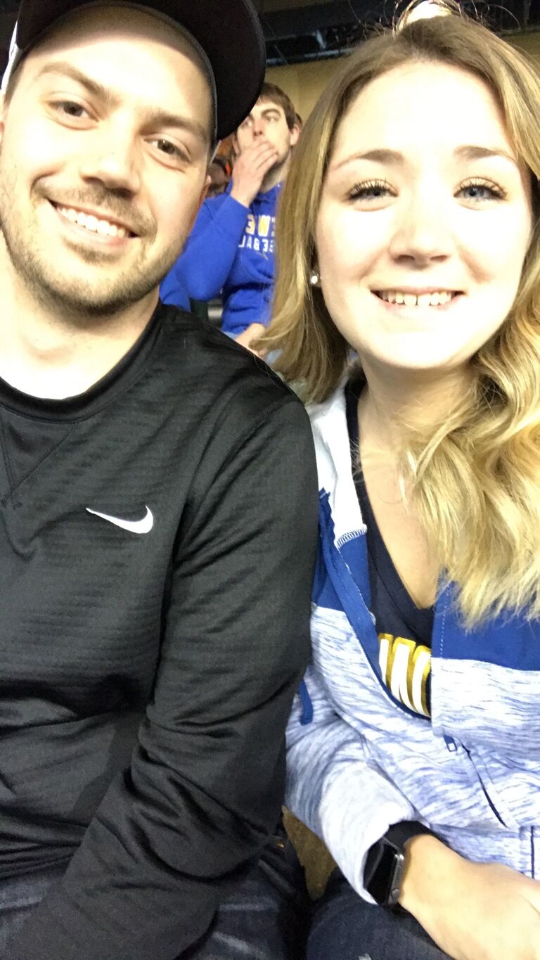 First photo together at the Brewers game