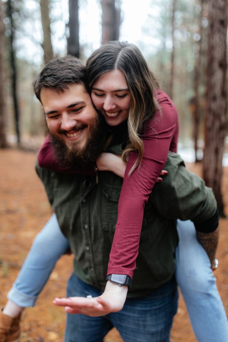 Justin proposed to Malori. She said YES!