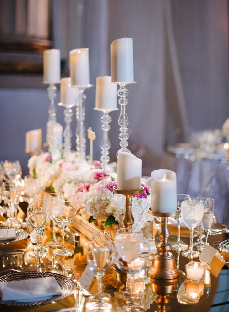 Tall Votive Candle Centerpieces