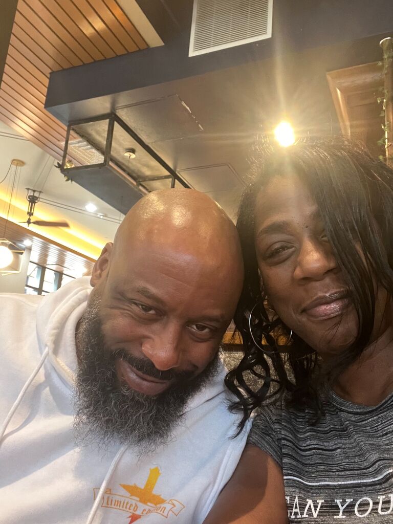  Brunching for Darnell's birthday! He had a secret!