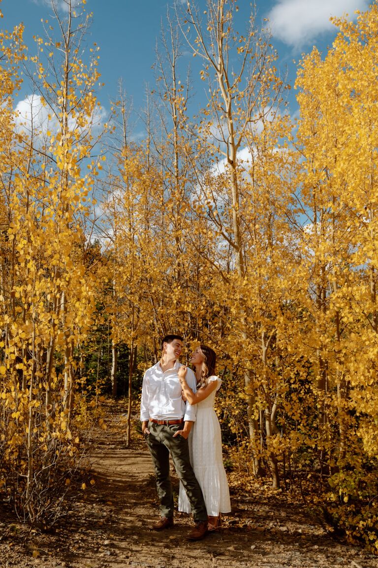 Engagement photos on the most perfect Colorado fall day 🍂
