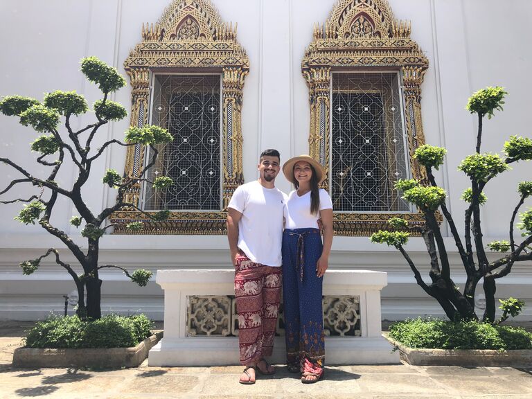 Raz has been very supportive of Madi's love for international travel and the two have already visited over 10 countries together.  During their trip to Thailand, Madi almost had a heart attack after Raz got his first tattoo.