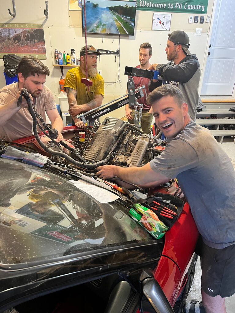 Robin asked Kayla out... it was awkward... and she didn't say yes.. but later that week Robin invited her (and a couple other friends) to swap an engine with him.