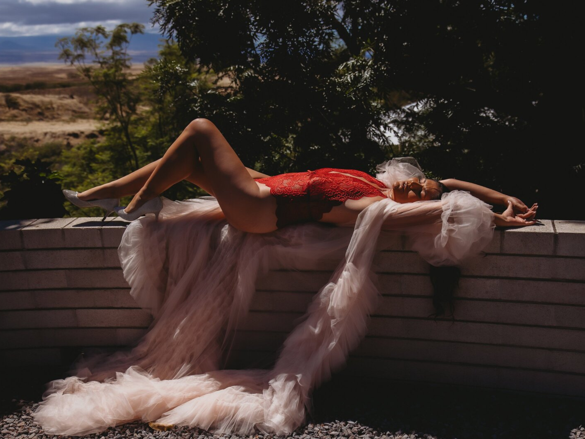 Boudoir phot of woman outside by Boudoir by Olin in Sacramento, California