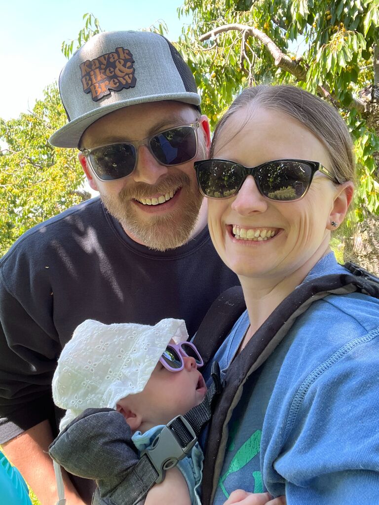 Trip to pick Cherries in Traverse City and Arley's first trip to the Lake House!