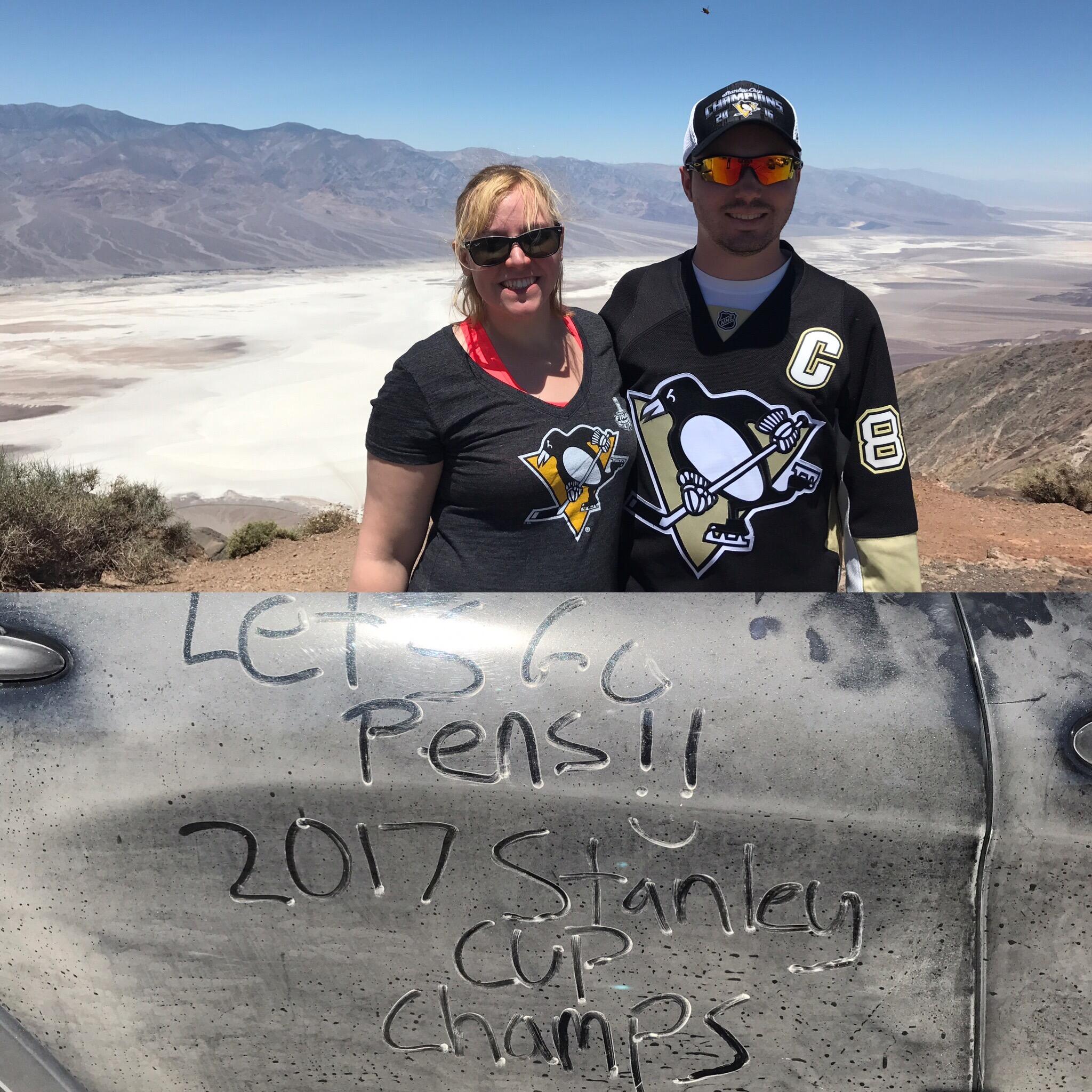 Samantha and David first visited Death Valley National Park in 2017.  The Penguins actually won the Stanley Cup while they were on vacation there!  
