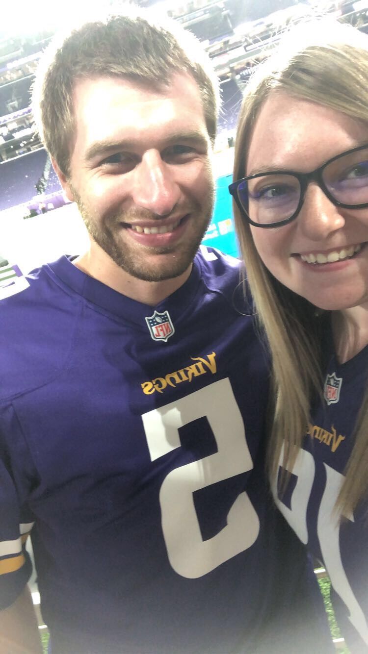 First Vikings Game - Football Sundays have always been a constant in our relationship. #Skol