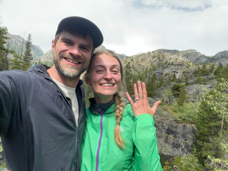 Engaged on a camping trip in the Wind River Range, Wyoming