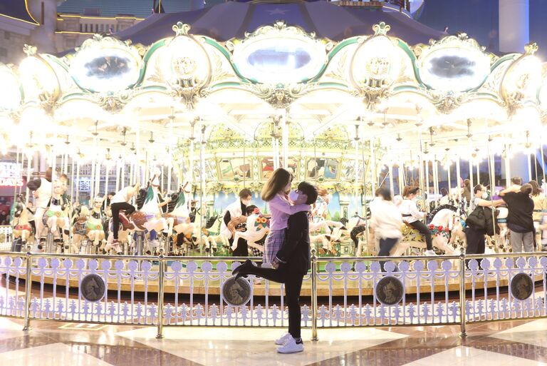 At Lotte World Theme park in Seoul