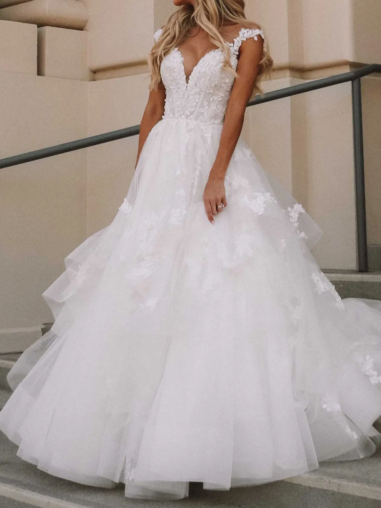 Martina Liana floral fairytale wedding dress