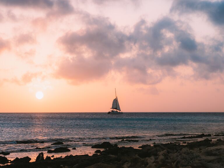 Sail boat in Bonaire.