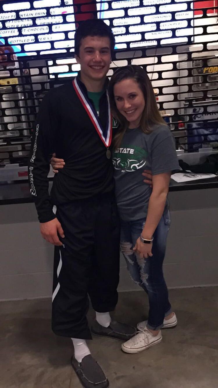 Our first wrestling state championships together, and Madi's first season as a wrestling girlfriend!