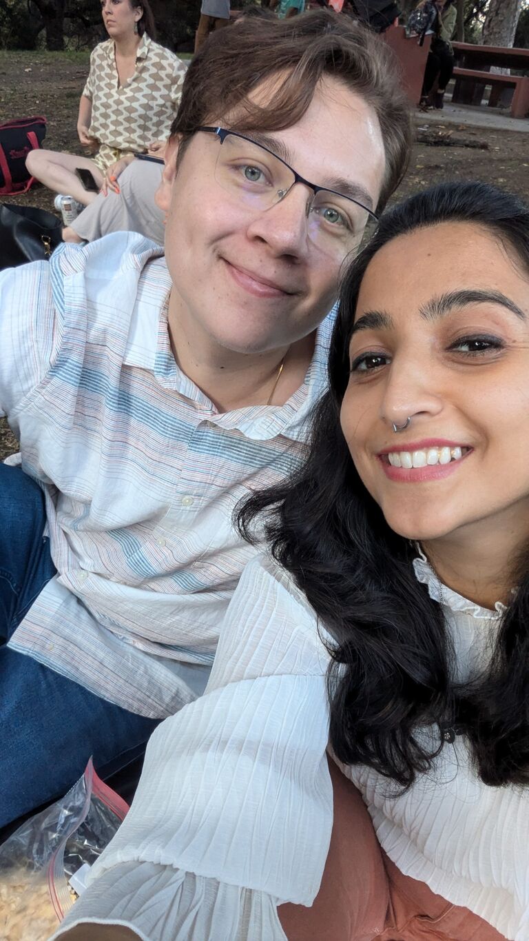 An impromptu picnic to watch "As You Like It" presented by Shakespeare in the Park