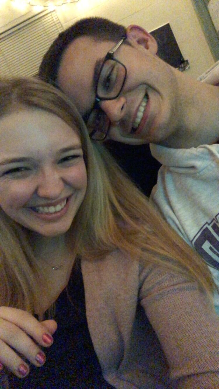 We became boyfriend and girlfriend during sophomore year. We were watching How I Met Your Mother and eating Oreos when Jared asked if Gracie would want to give "the relationship thing" a try!