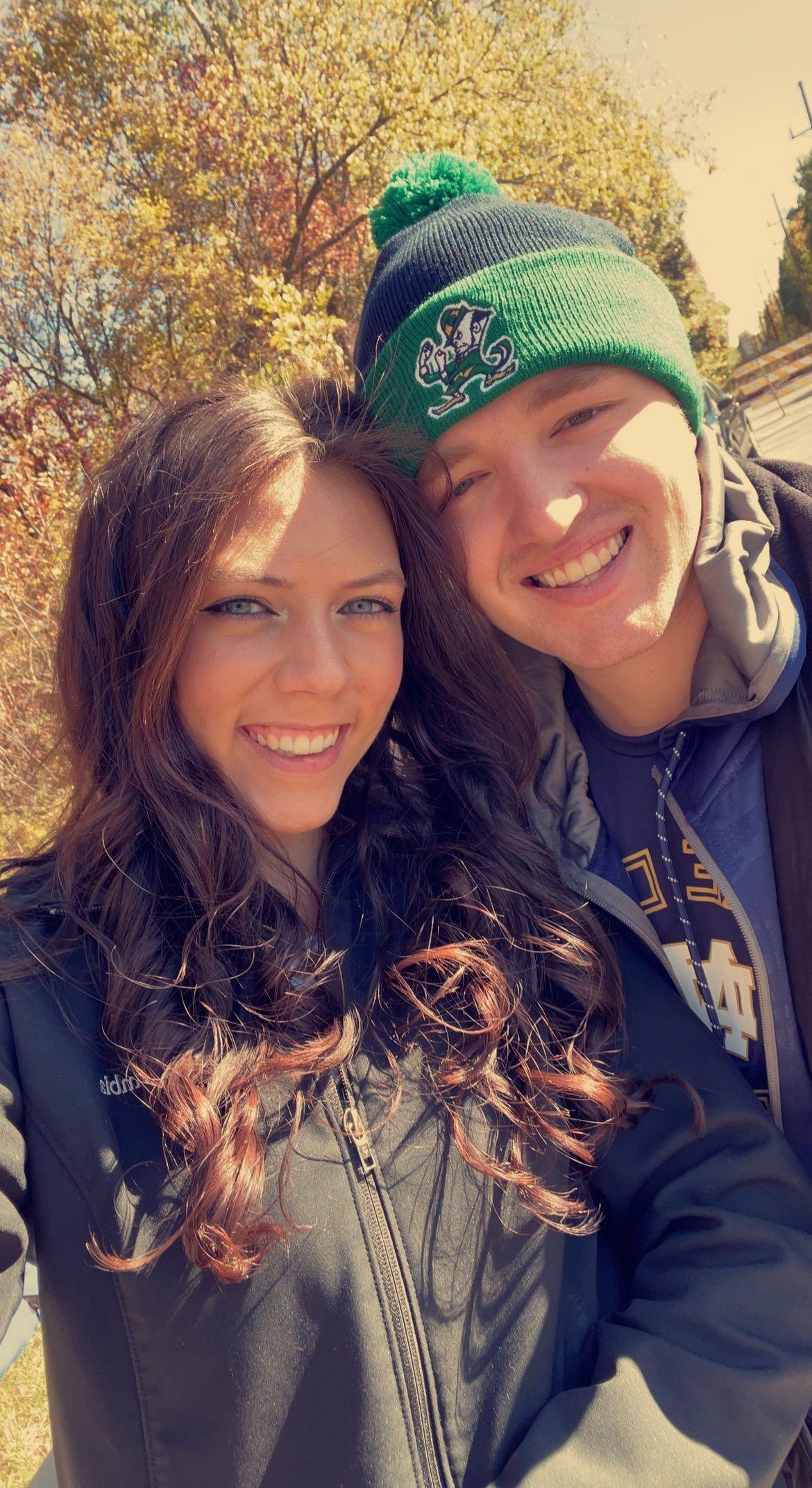 The start of yet another annual tradition. First Notre Dame game together