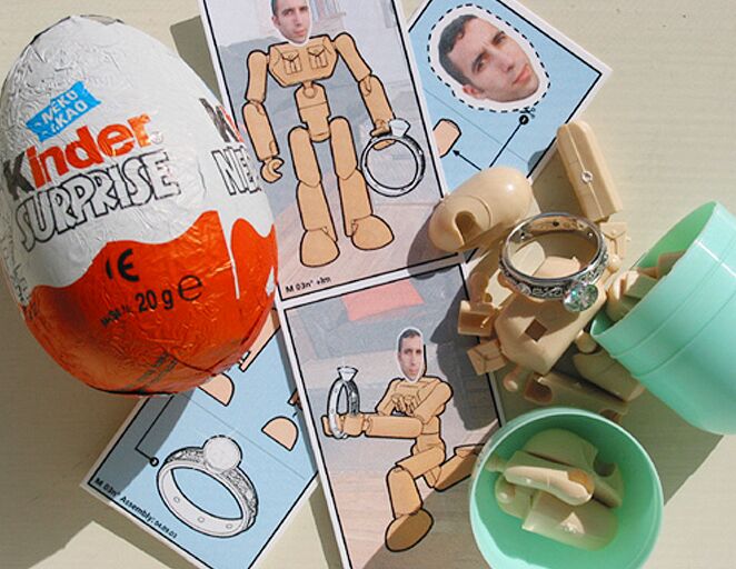 Kinder Egg marriage proposal