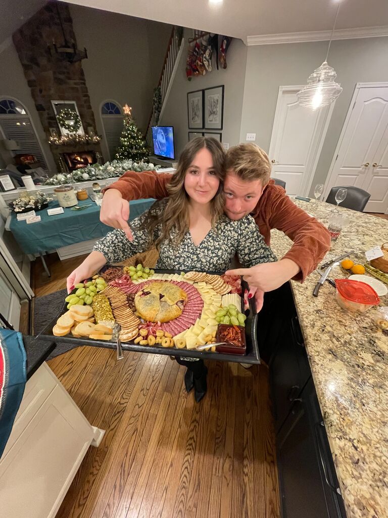 First Christmas together in PA. First Christmas Eve charcuterie board we made.