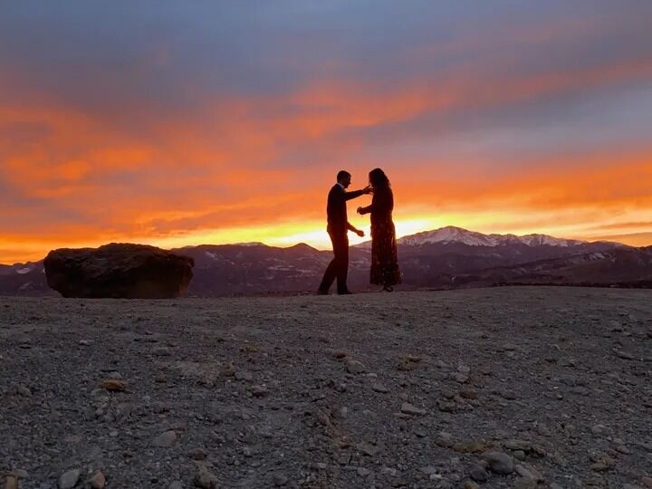 There was a big ol' hug waiting for her at the top of Pulpit Rock (and a ring)!