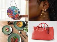 Collage of four 35th anniversary gift ideas