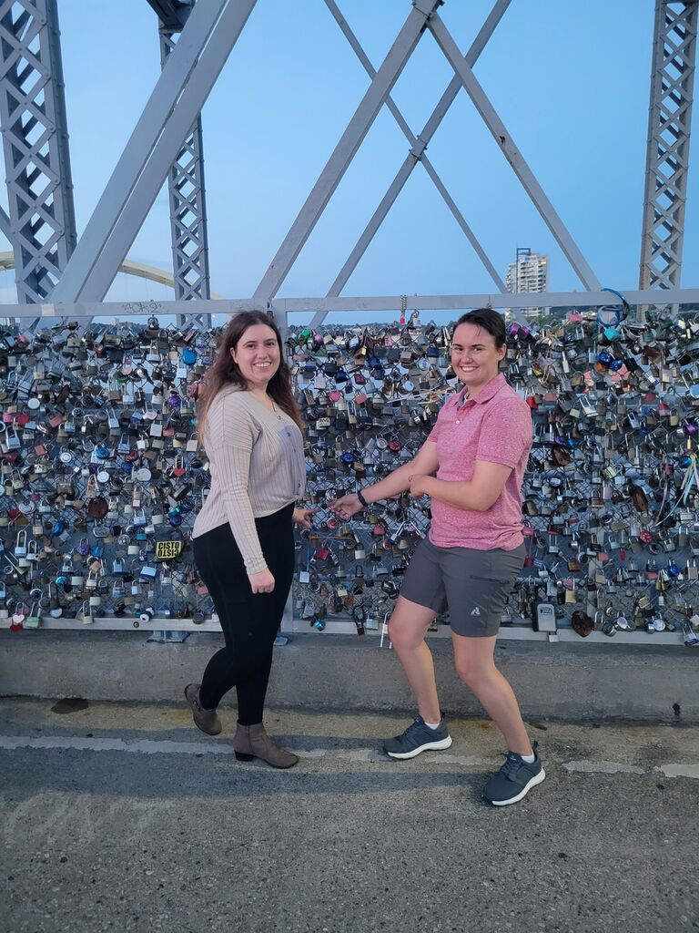 Added our lock to the bridge. When we went back a year later it was missing. Guess we need a stronger lock.