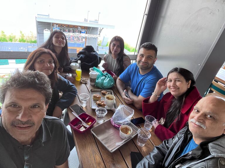 When both families met in-person for the first time :)