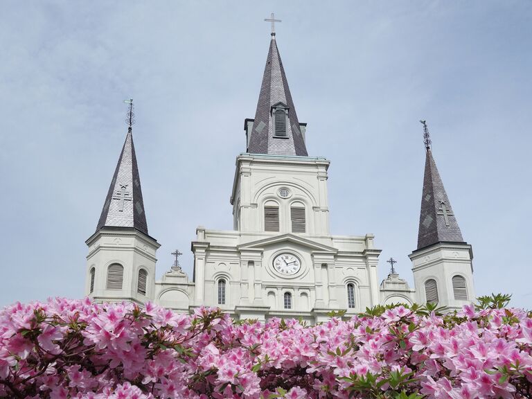 St Louis Cathedral in Jackson Square in New Orleans French Quarter