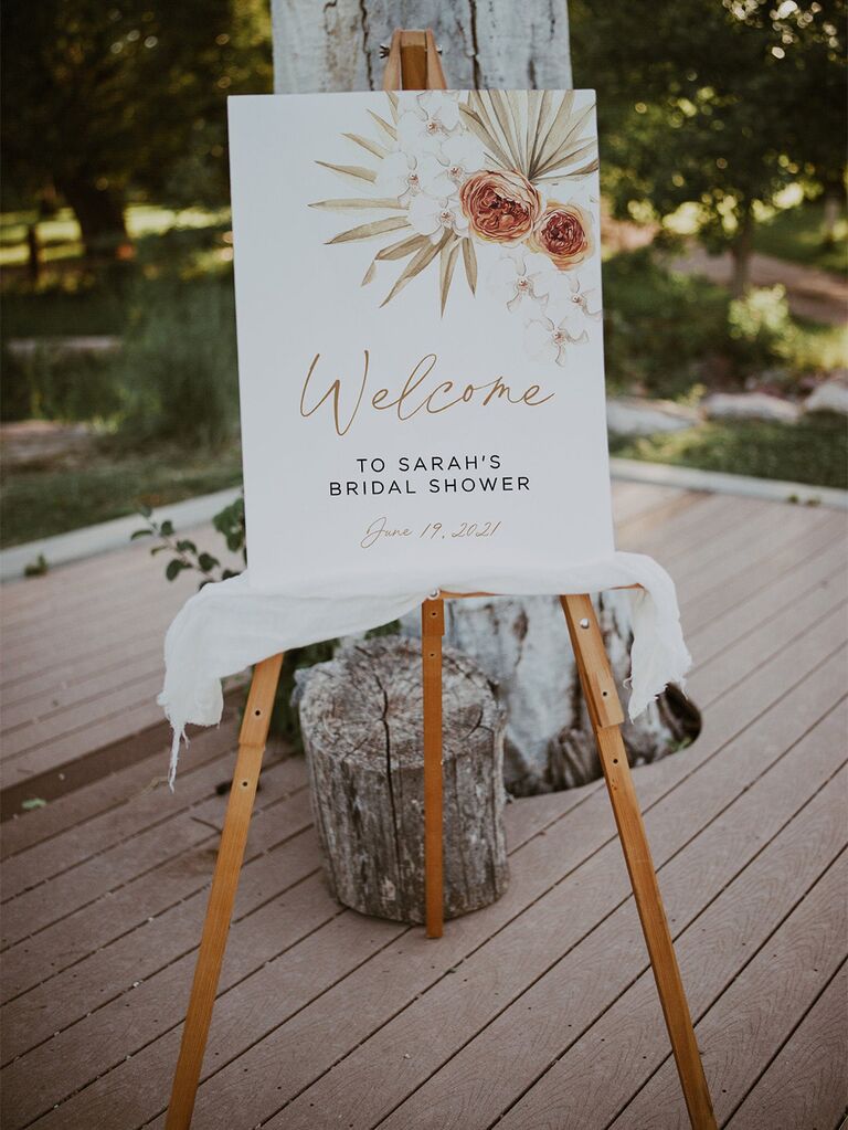 Boho floral graphics with 'Welcome' in terracotta script