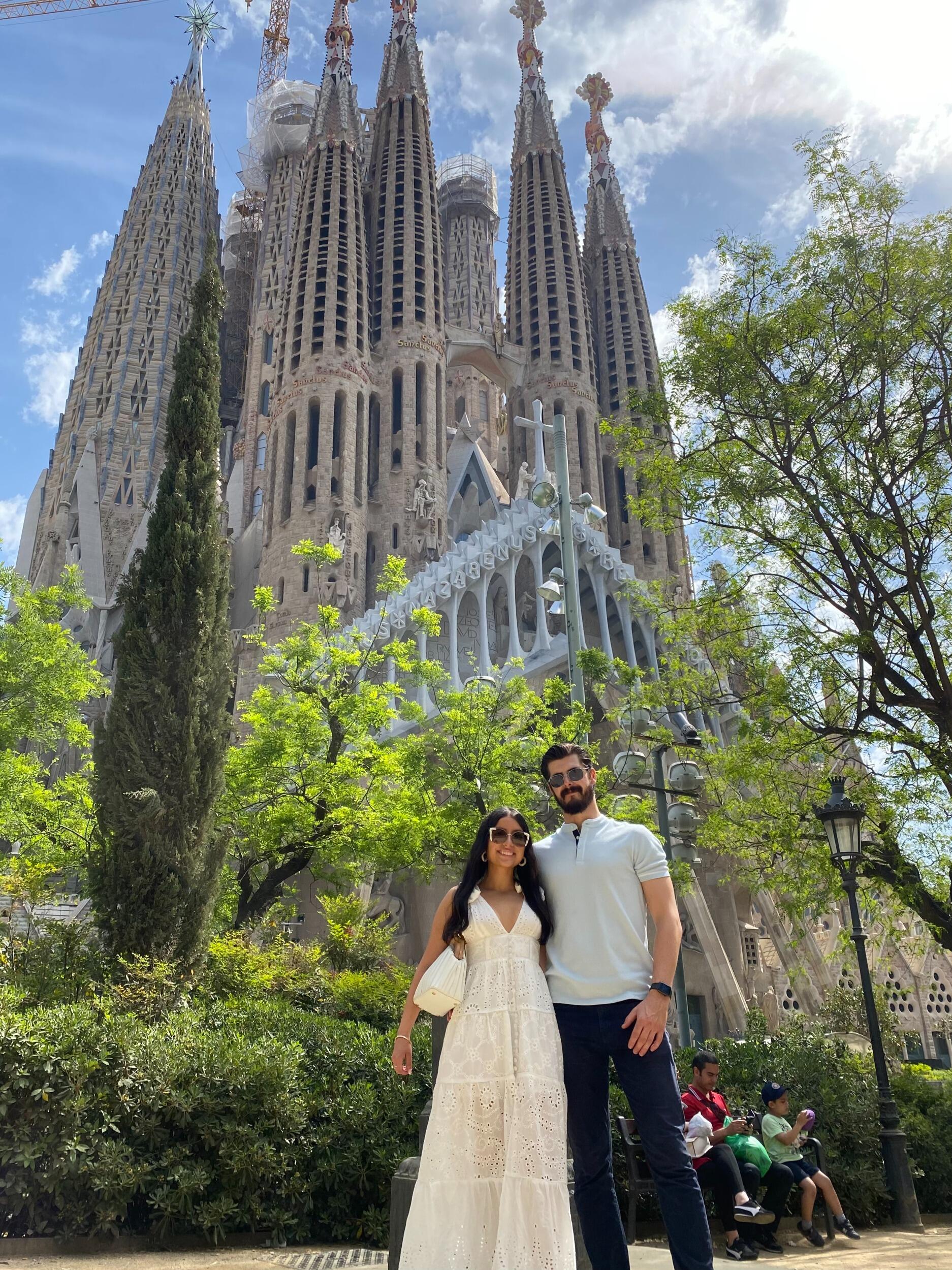 For Valentine's Day, Nate surprised Andrea with a trip to Spain. Little did Andrea know, that Nate planned this trip so that he could carry out the perfect proposal. This was the day that Nate and Andrea explored Barcelona and visited La Sagrada Familia. Andrea had no idea that Nate was planning on proposing the following day.