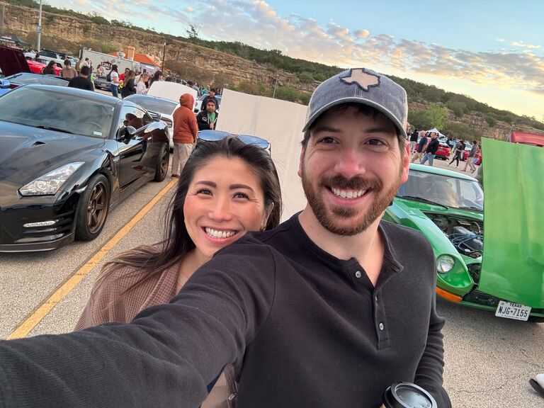 Cars & Coffee 🚘☕️ 
Our unofficial 1st date was Cars&Coffee in October,2022! We went back exactly 1 year after our unofficial date, and YES we of course took pictures together this time❤️