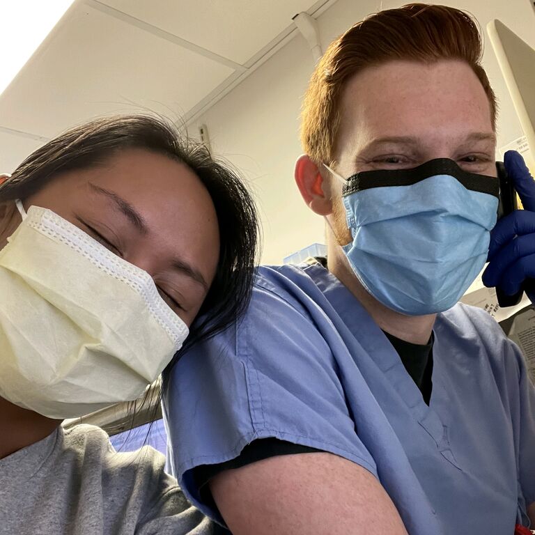 Our first picture together soon after meeting at UC Health!