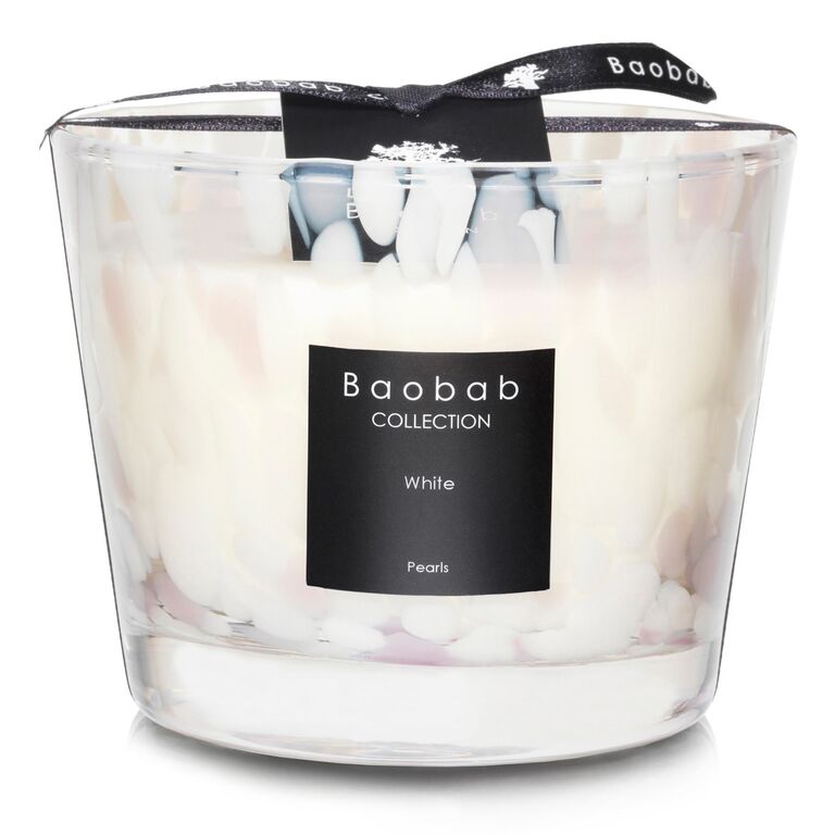 White pearl candle by Baobab. 