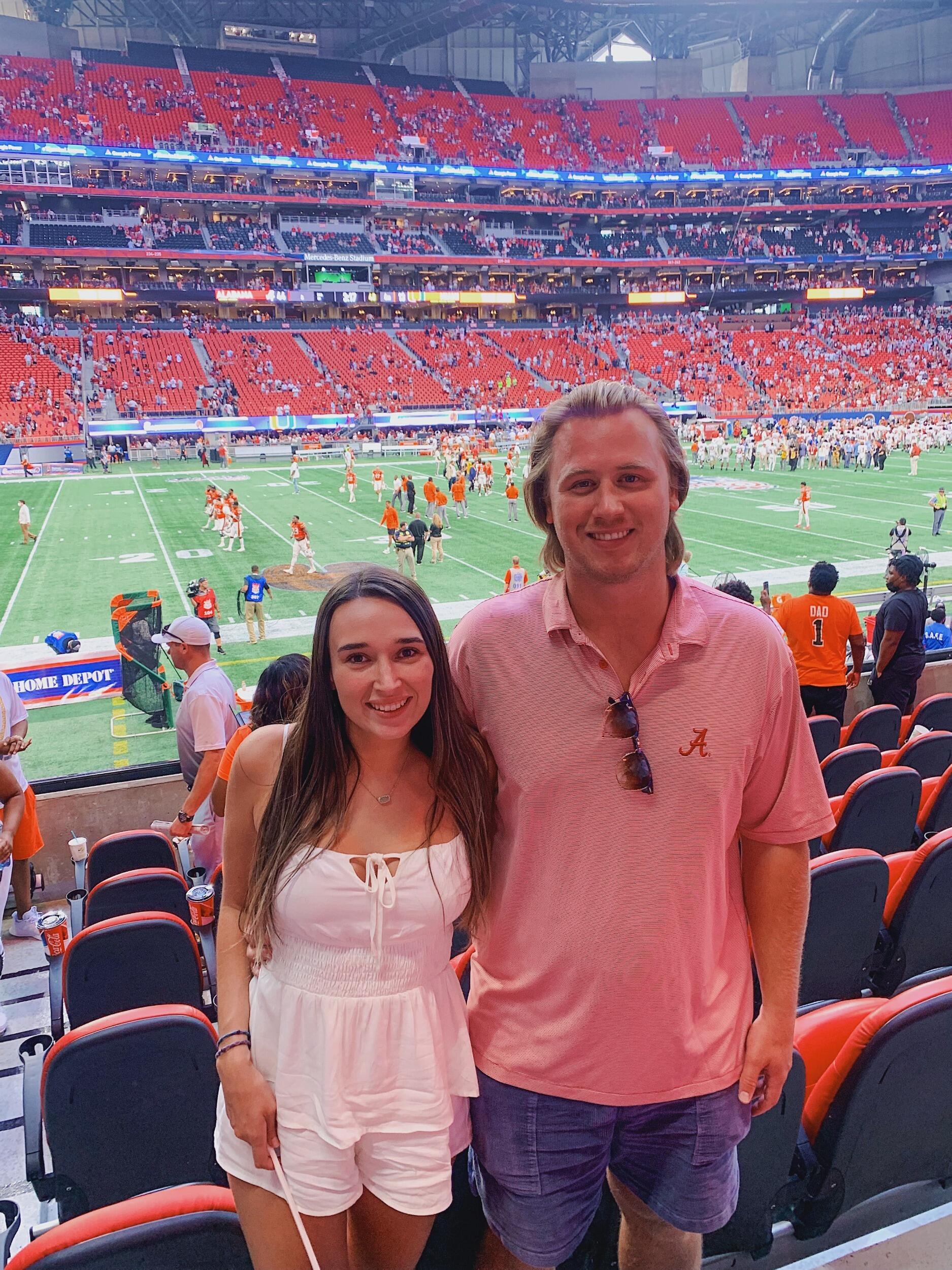 Cheering on the Alabama Crimson Tide 

44-13 against Miami