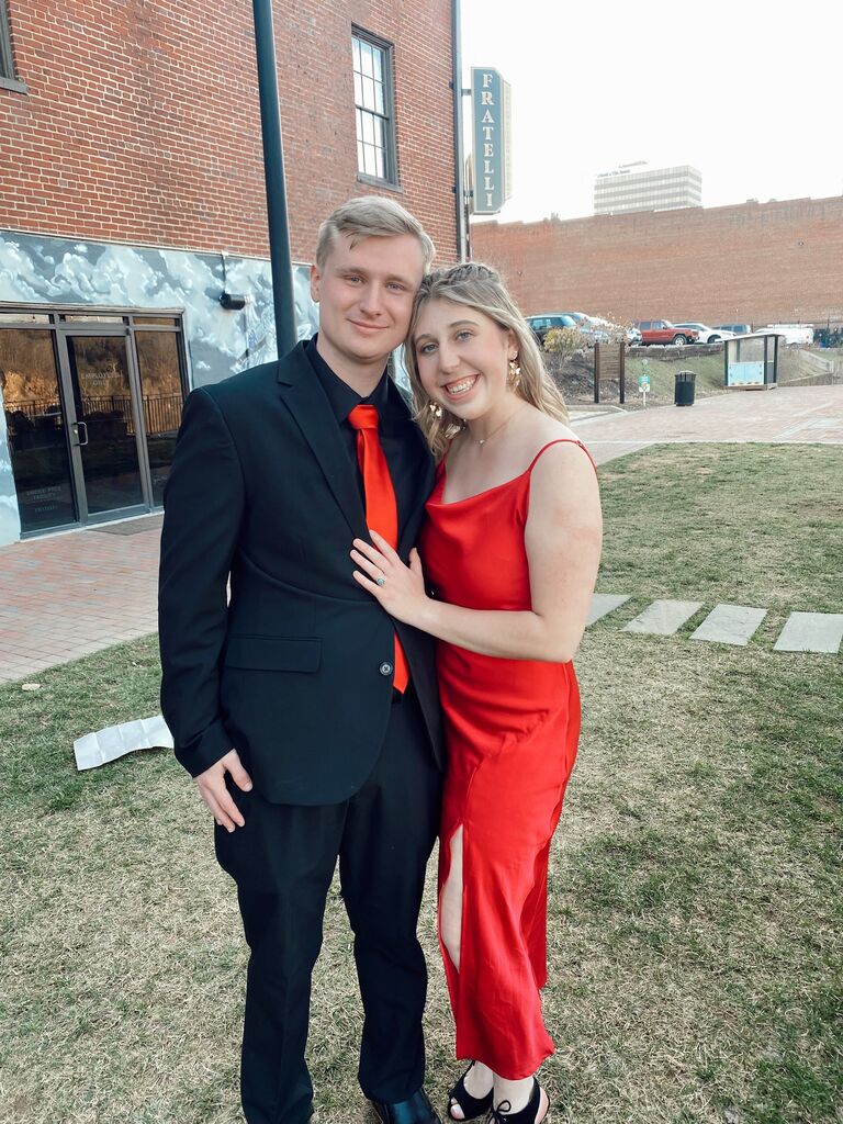 We did long distance throughout the rest of the year. Lyrik would visit me at college, or I would visit home and see him. A picture of us at my freshman hall formal, at Liberty University. 