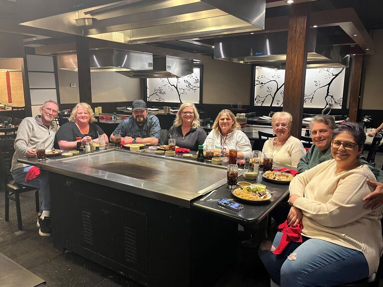 Lunch tradition at Fujiyama Steakhouse, Indianapolis, IN.