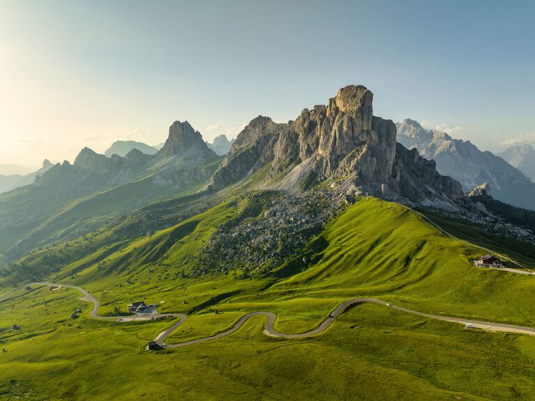 The Dolomites mountain range in Italy