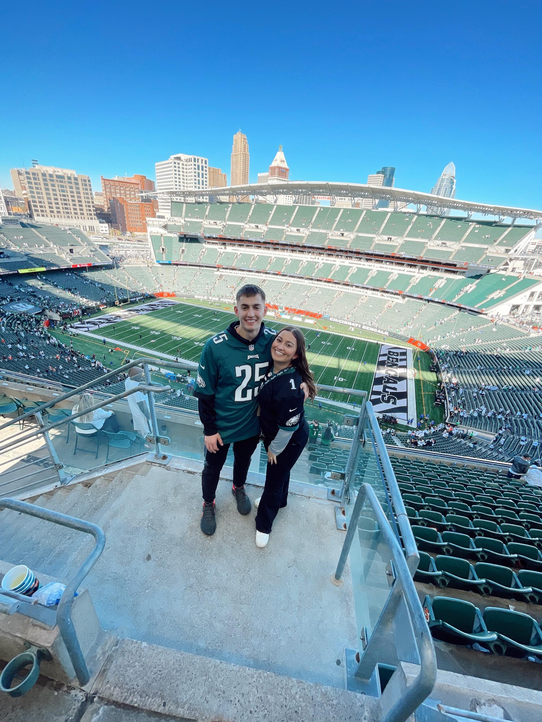 We traveled to Cincinnati for an Eagles away game 