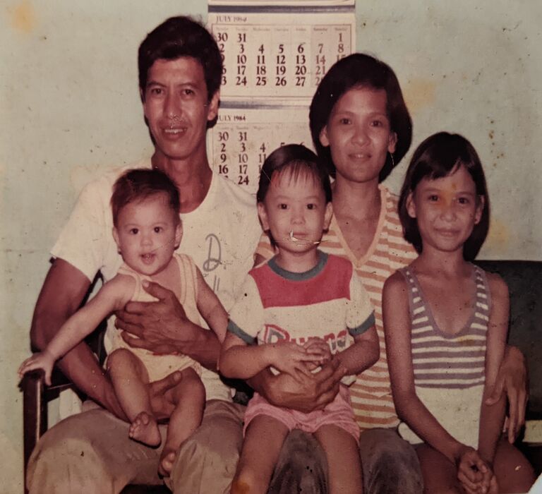 Now blessed with three kids, Christine, Aileen and Jeffrey, in our home at Villamor Air Base.
