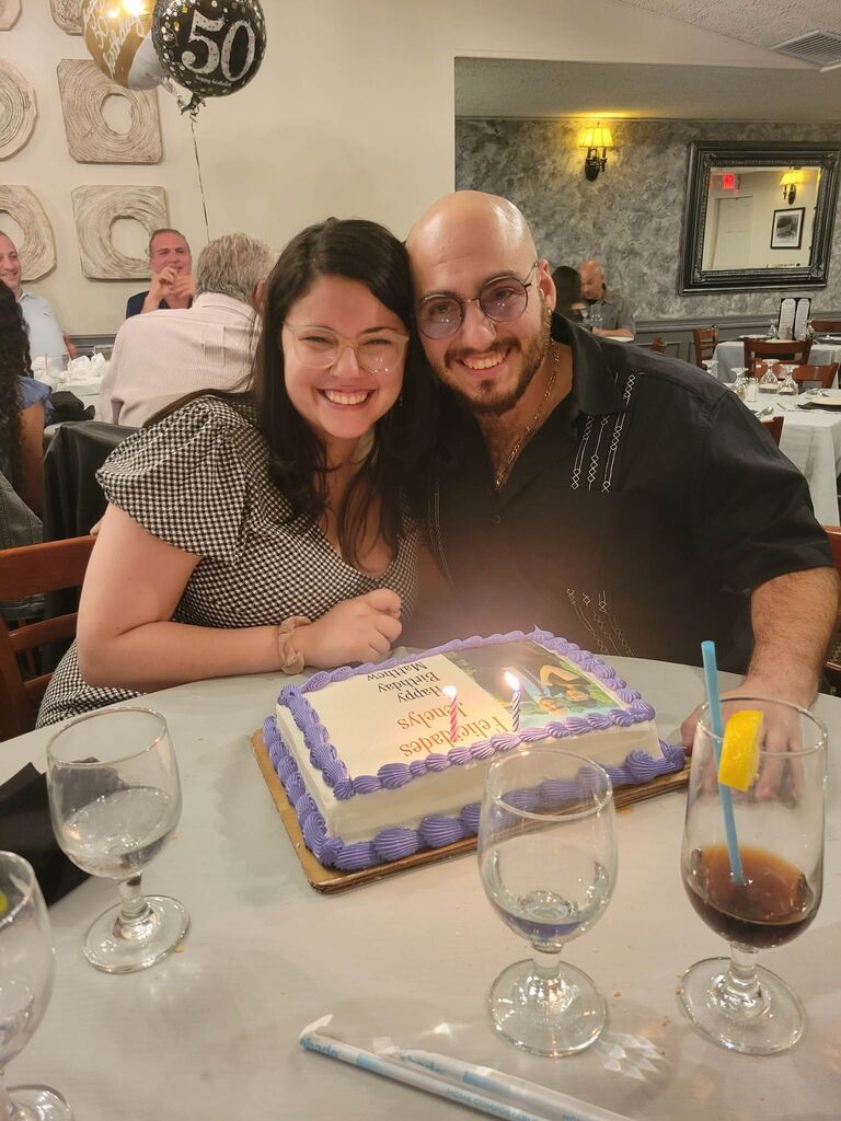 Double celebration - Jeny's PhD graduation and Matt's birthday. Jeny and Matt's families meet in person!