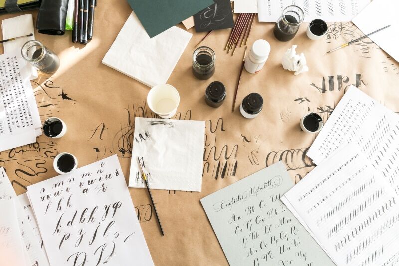 The Tortured Poets Department party - calligraphy station